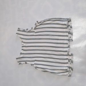 Altar'd State tank top green and white stripe button back medium